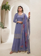 Fashionable Salwar Suit in Violet colour
